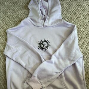 SHEIN Lavender Sun Graphic Hoodie